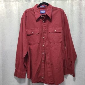 Vintage Pendleton‎ Shirt Mens XL Red Hiker Button Up Outdoors Camping Hiking